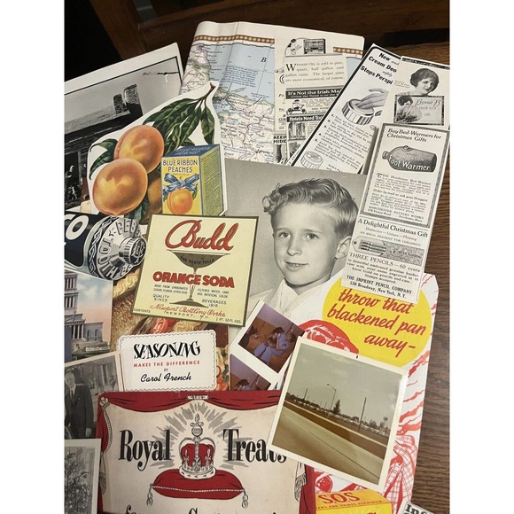 Huge 50+ Pc Vintage Ephemera Lot B&W Photos Advertising Postcards Snapshots Etc - Picture 3 of 16